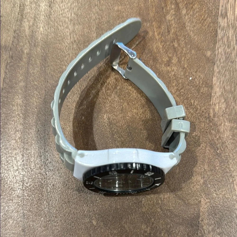 Iken Black and Silver Swatch Watch